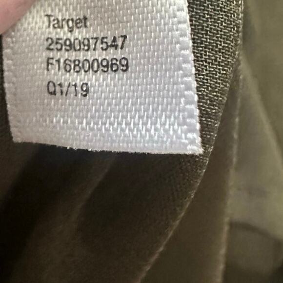 Prologue Sleeveless Shift Dress Olive Green Minimalist Midi – Women’s L - Picture 5 of 5